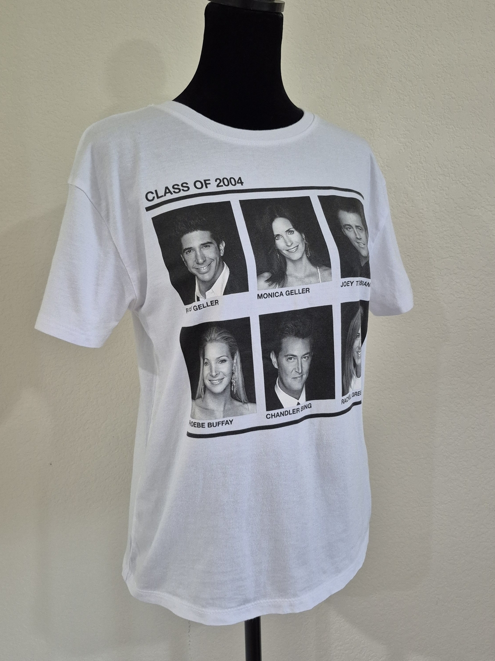 White Graphic Crewneck T-Shirt - TV Cast Yearbook Motif - Picture 2 of 8